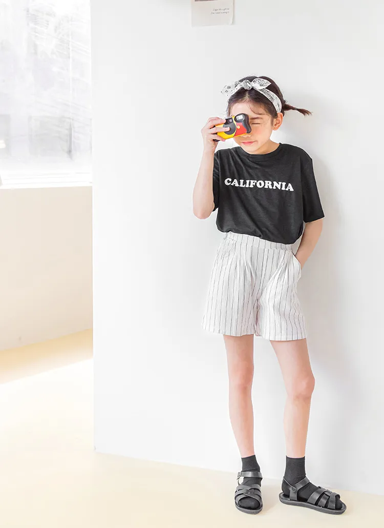 ストライプパターンショートパンツ | 詳細画像1