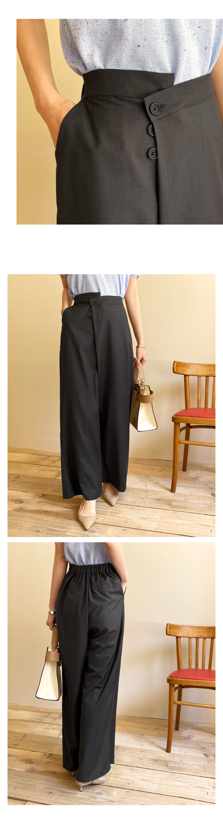 ダイアゴナルボタンパンツ・全3色 | DHOLIC PLUS | 詳細画像5