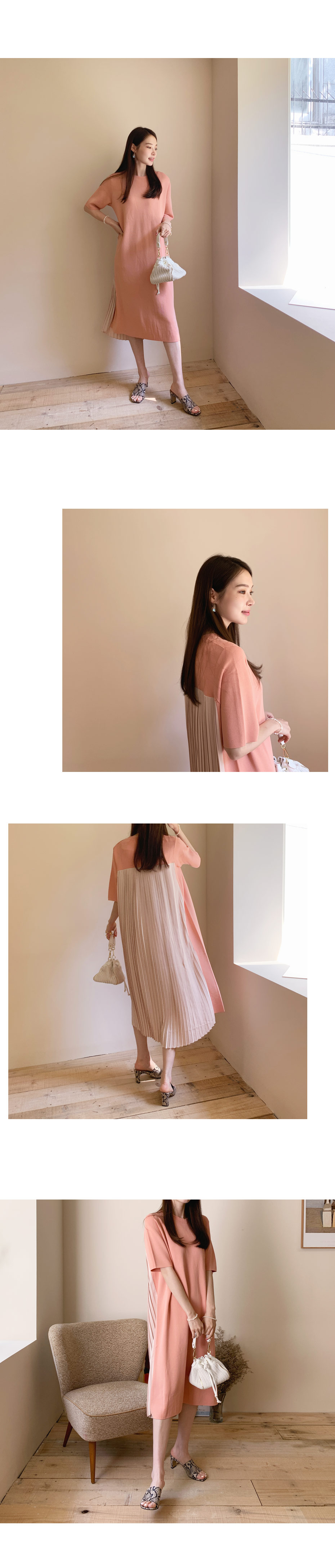 バックプリーツニットワンピース・全4色 | DHOLIC PLUS | 詳細画像2