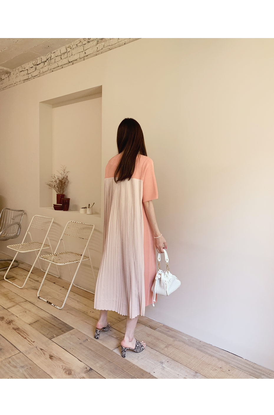 バックプリーツニットワンピース・全4色 | DHOLIC PLUS | 詳細画像5