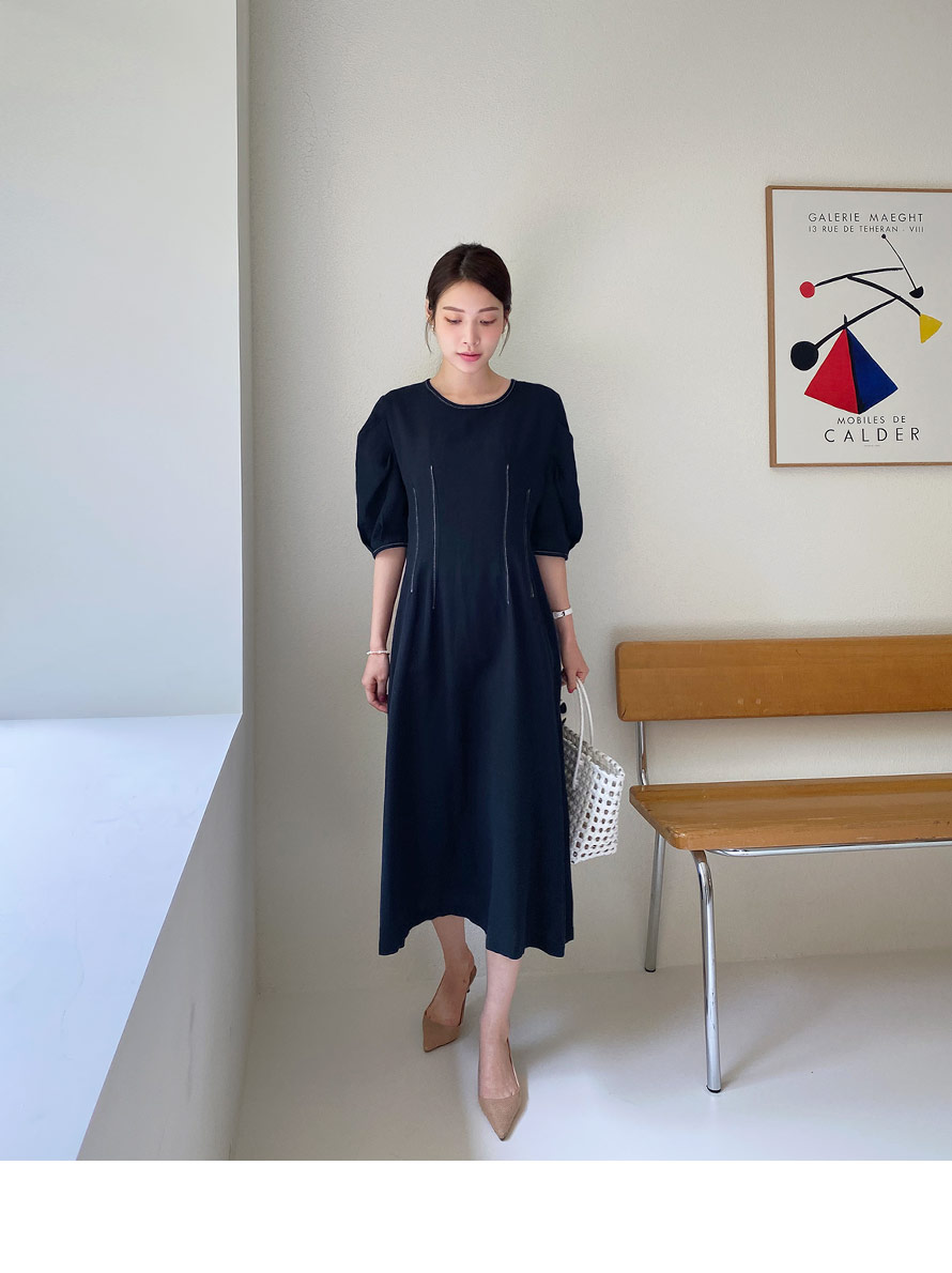 ステッチパフワンピース・全2色 | DHOLIC PLUS | 詳細画像10