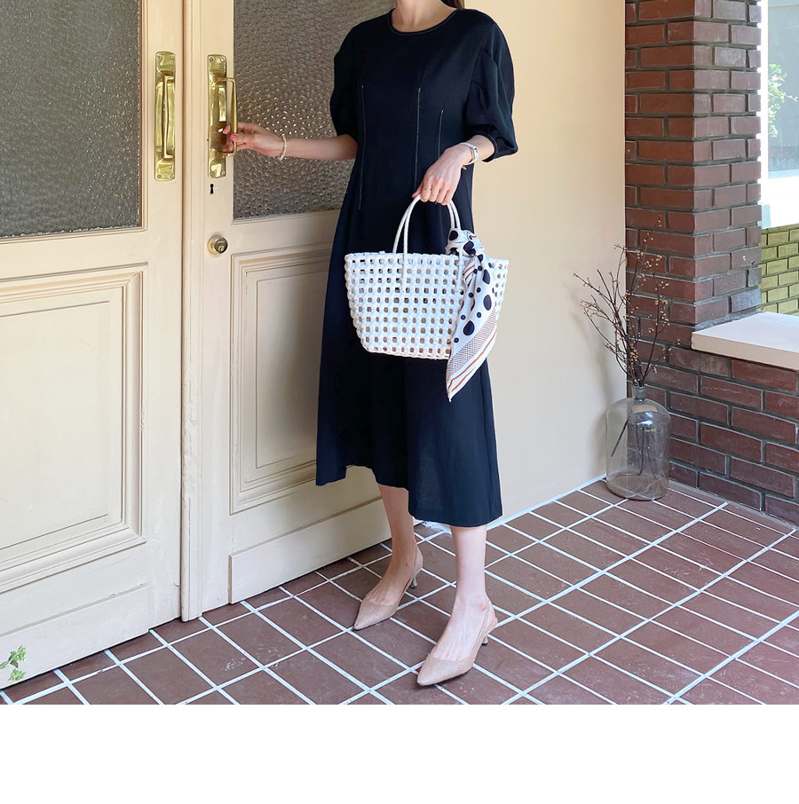 ステッチパフワンピース・全2色 | DHOLIC PLUS | 詳細画像12