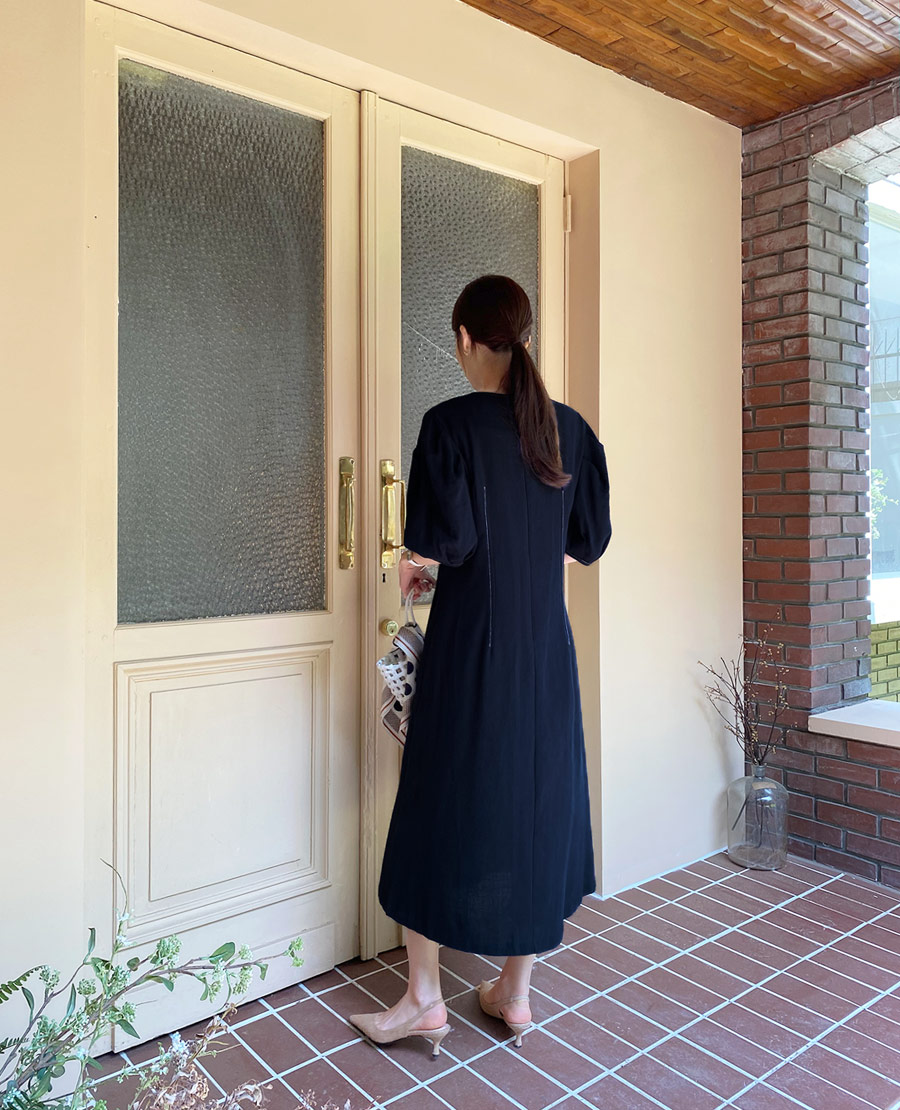 ステッチパフワンピース・全2色 | DHOLIC PLUS | 詳細画像14