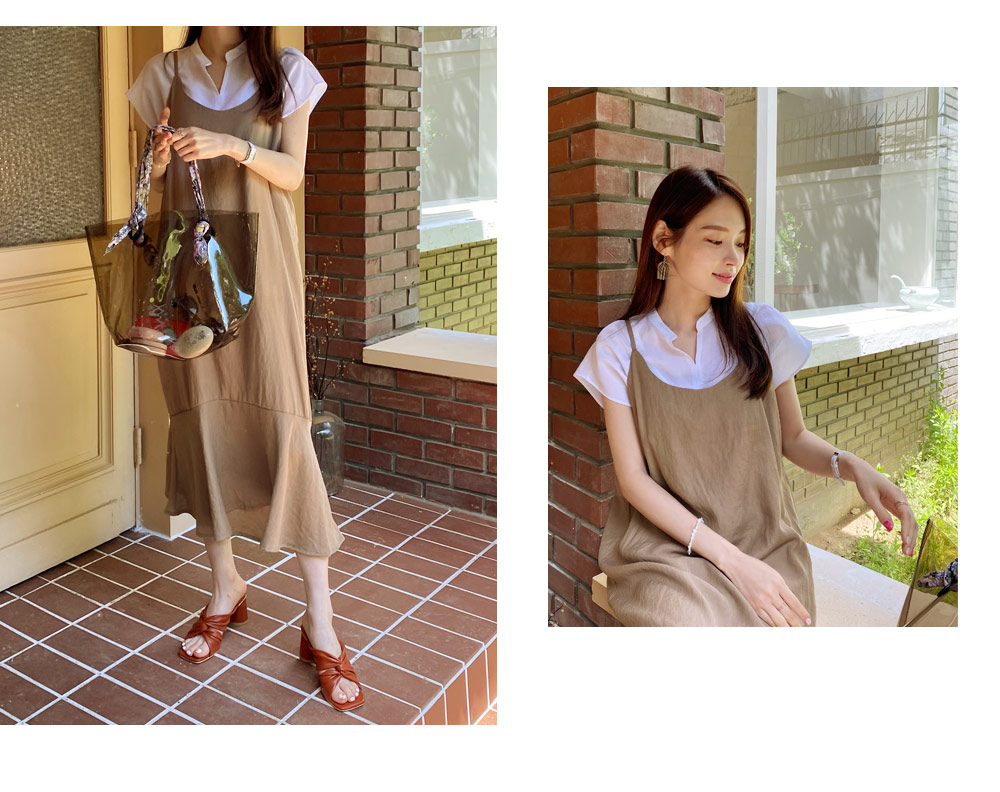 フレアヘムスリーブレスワンピース・全3色 | DHOLIC PLUS | 詳細画像9