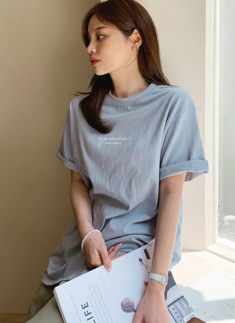 レタリングルーズTシャツ・全4色 | DHOLIC PLUS | 詳細画像1