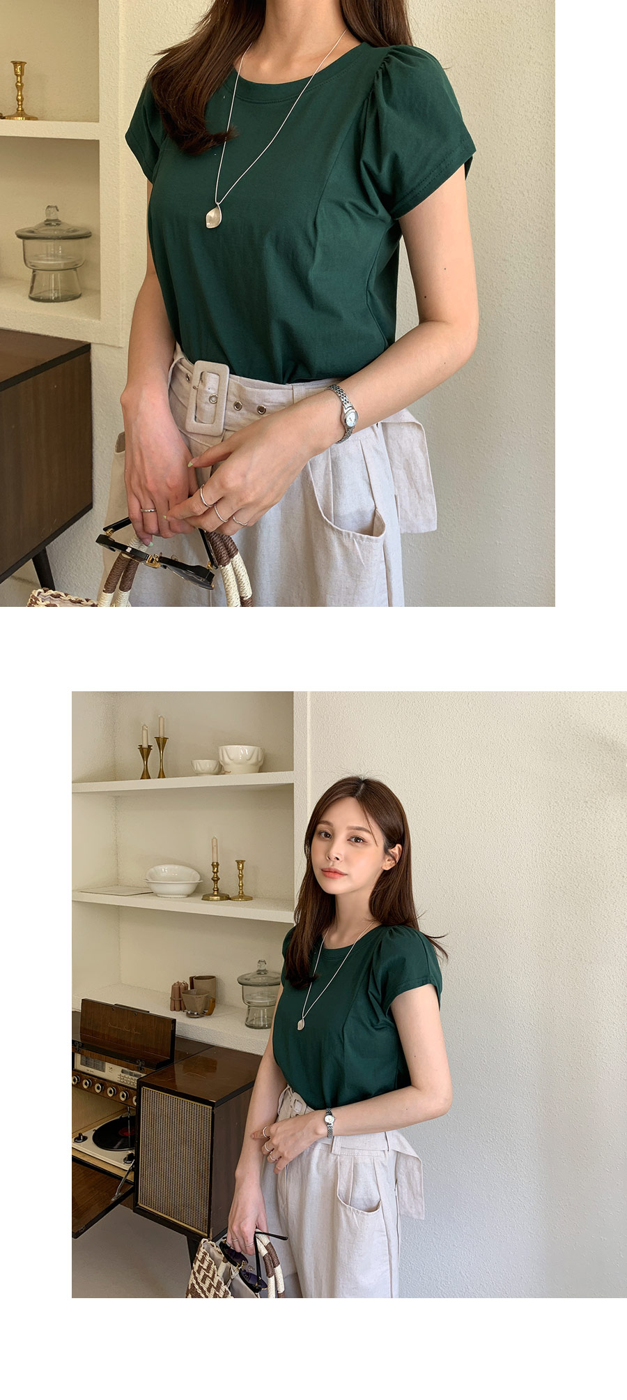 ギャザースリーブTシャツ・全6色 | DHOLIC PLUS | 詳細画像4