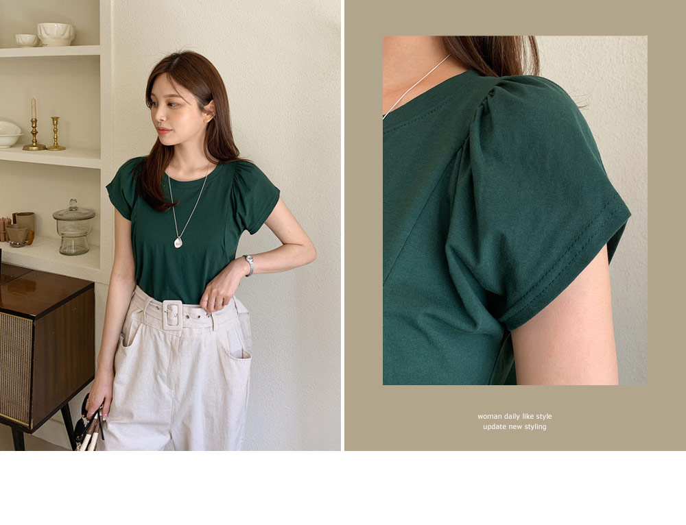 ギャザースリーブTシャツ・全6色 | DHOLIC PLUS | 詳細画像6