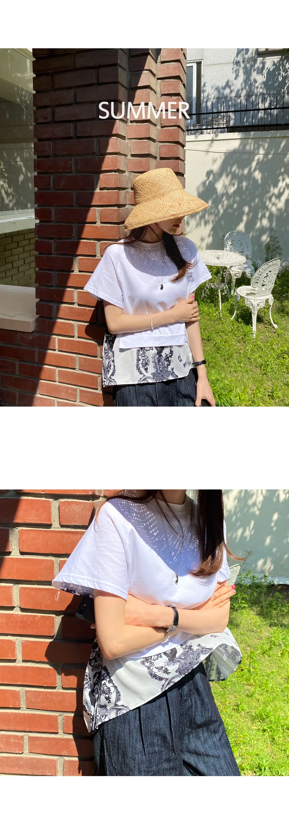 バックパターンプリーツTシャツ・全2色 | DHOLIC PLUS | 詳細画像2
