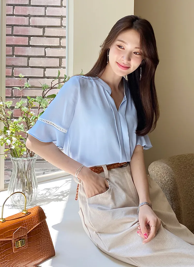 スリーブレースブラウス・全3色 | DHOLIC PLUS | 詳細画像1