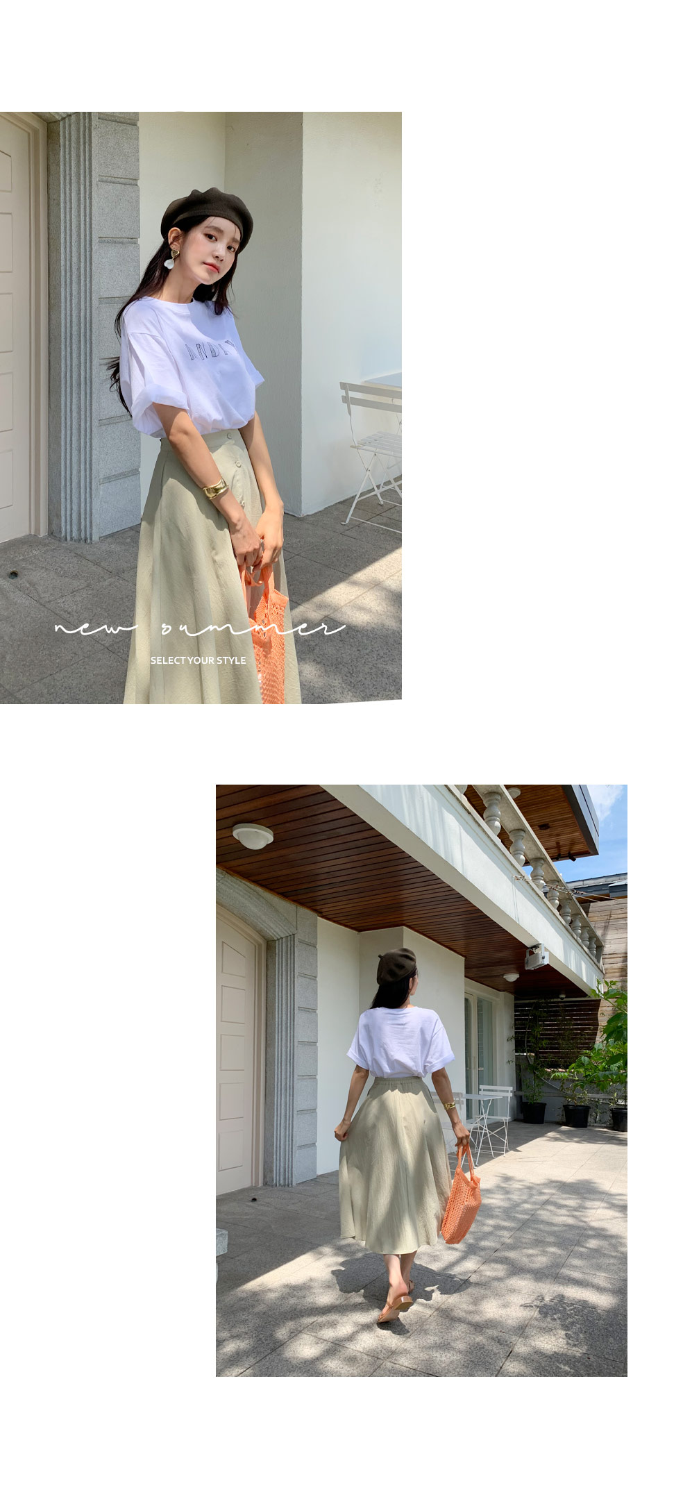 フェイクボタンスカート・全2色 | DHOLIC | 詳細画像7