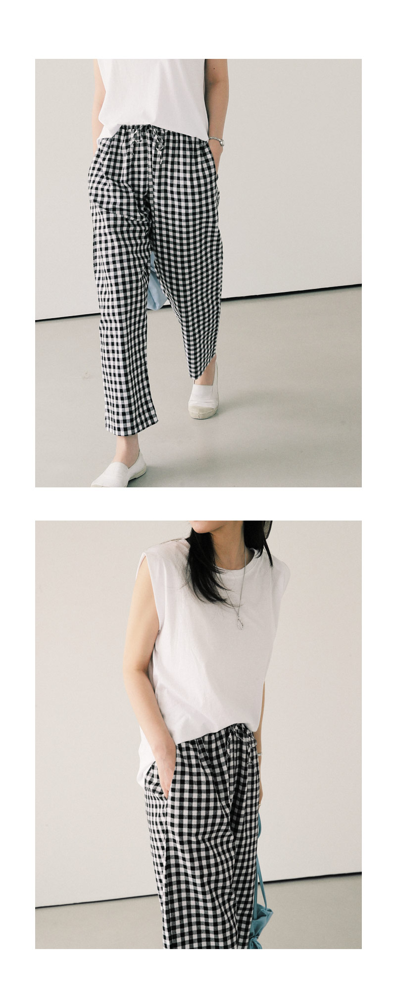ギンガムチェックワイドパンツ・全2色 | DHOLIC PLUS | 詳細画像2