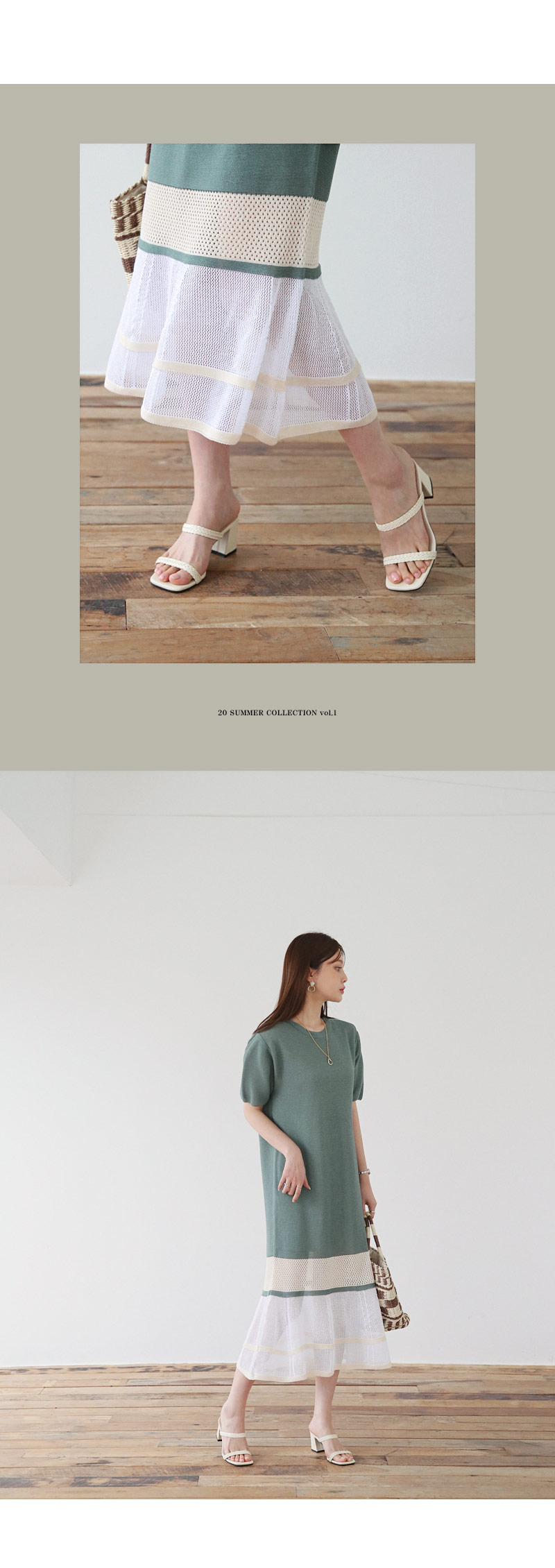 コントラストカラーニットワンピース・全3色 | DHOLIC PLUS | 詳細画像3