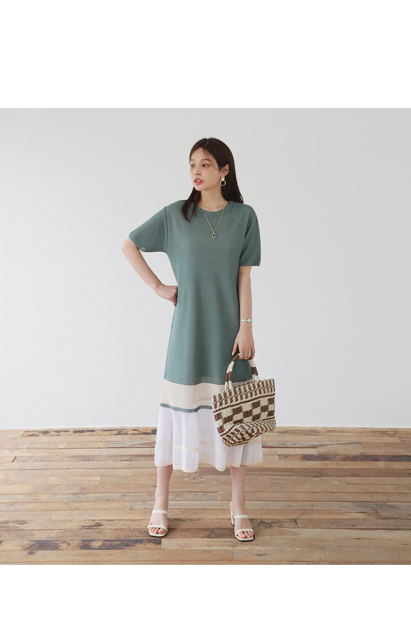 コントラストカラーニットワンピース・全3色 | DHOLIC PLUS | 詳細画像10