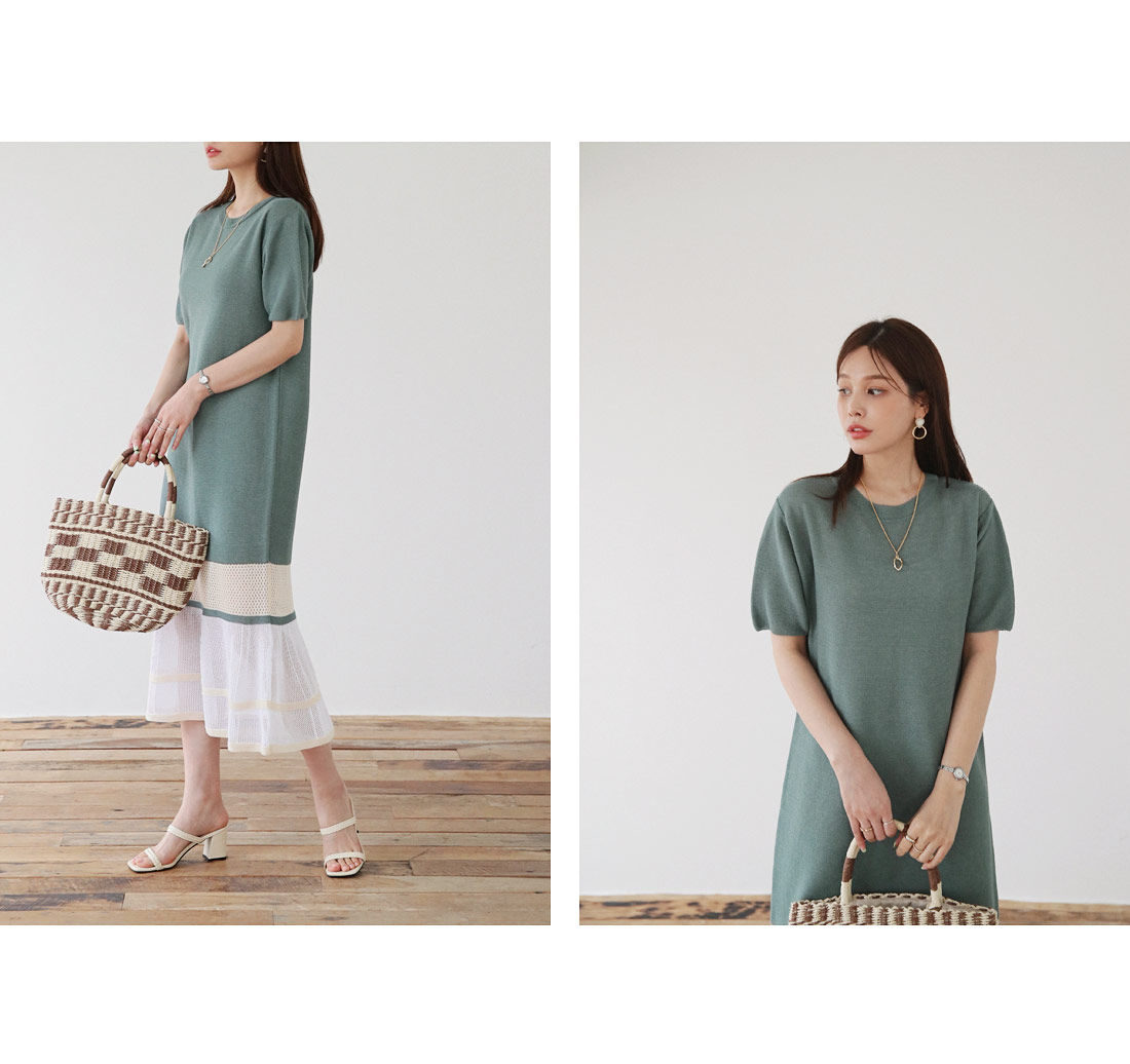 コントラストカラーニットワンピース・全3色 | DHOLIC PLUS | 詳細画像12