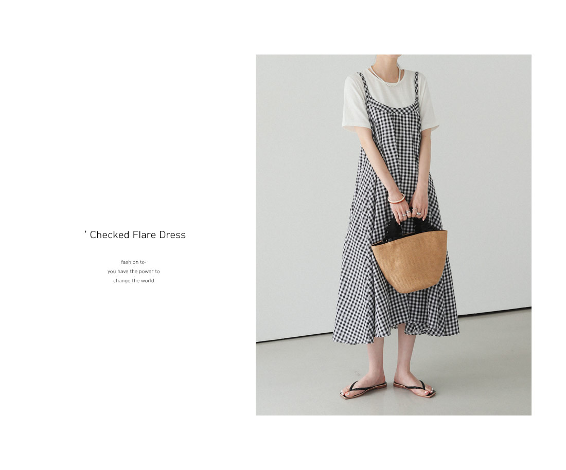 チェックフレアワンピース・全1色 | DHOLIC PLUS | 詳細画像4