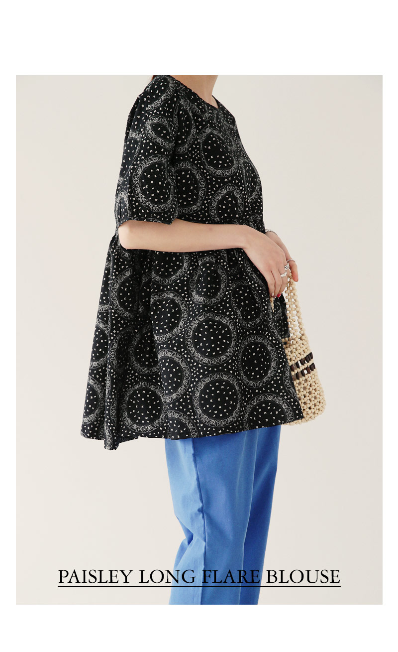 サークルペイズリーフレアブラウス・全2色 | DHOLIC PLUS | 詳細画像13