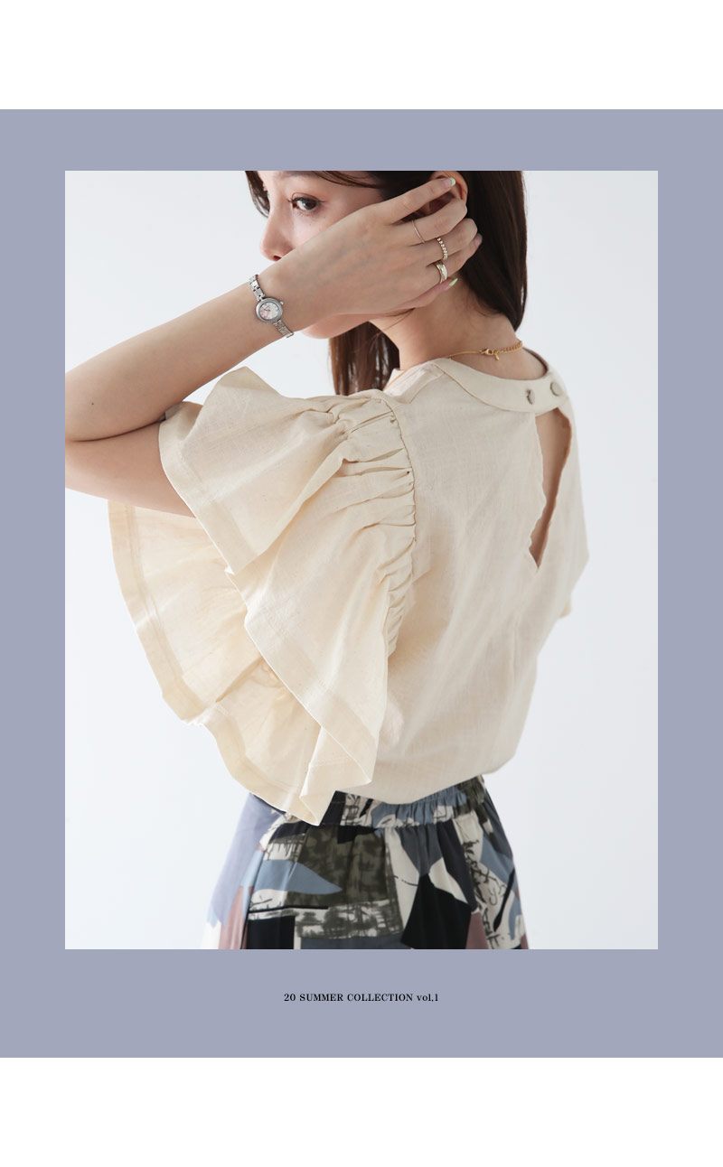 ラッフルスリーブブラウス・全2色 | DHOLIC PLUS | 詳細画像2