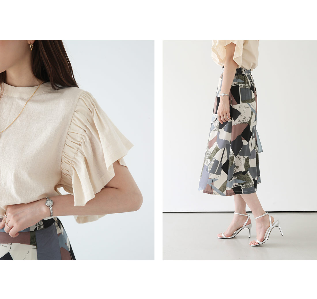 ラッフルスリーブブラウス・全2色 | DHOLIC PLUS | 詳細画像10