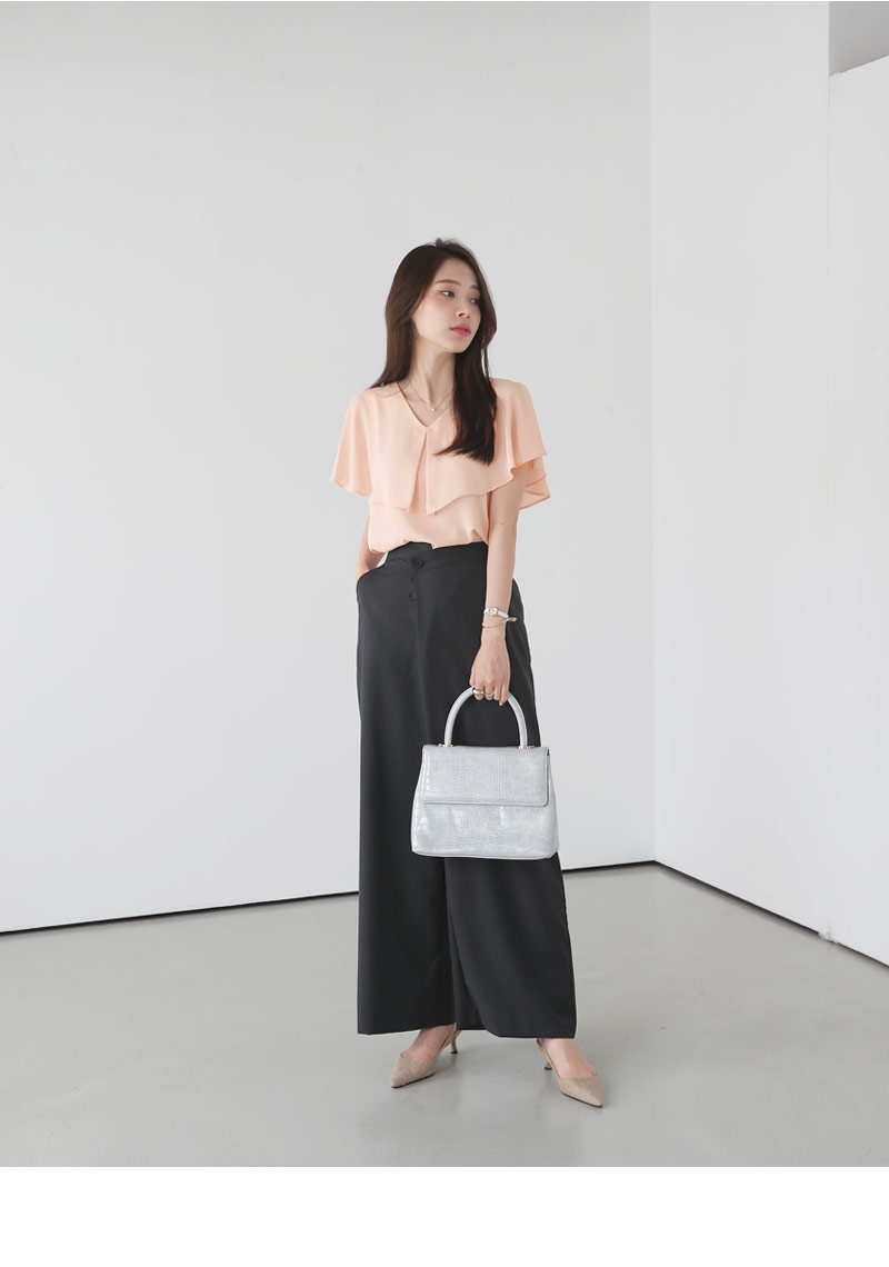 ラッフルVネックブラウス・全4色 | DHOLIC PLUS | 詳細画像8