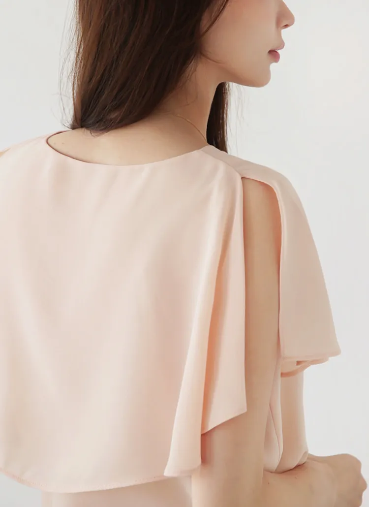 ラッフルVネックブラウス・全4色 | DHOLIC PLUS | 詳細画像1