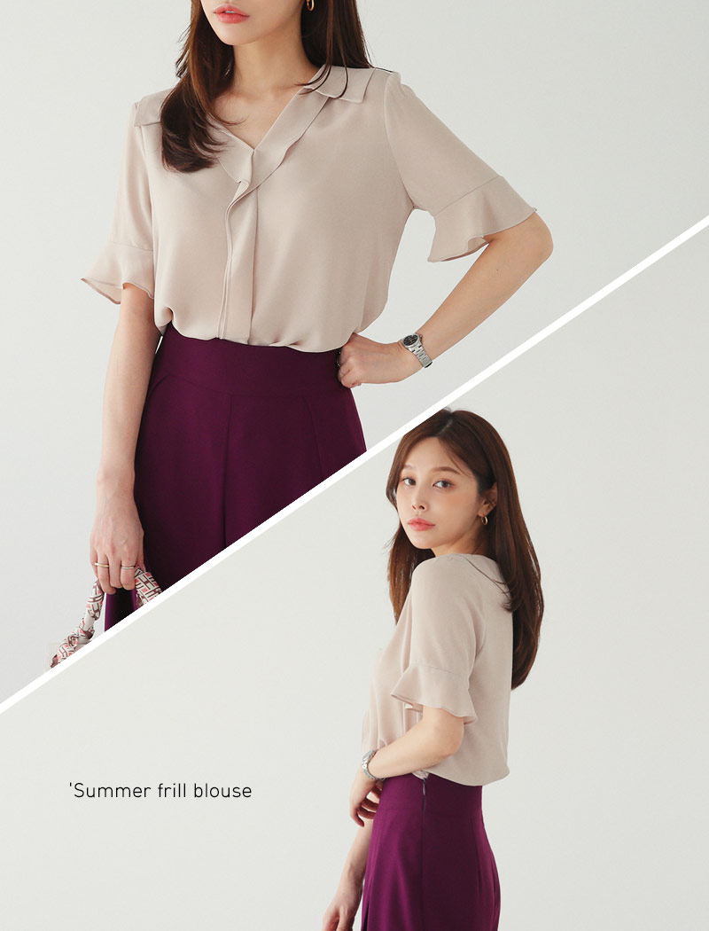 カラーフリルブラウス・全3色 | DHOLIC PLUS | 詳細画像4