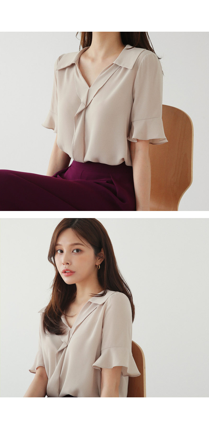 カラーフリルブラウス・全3色 | DHOLIC PLUS | 詳細画像8