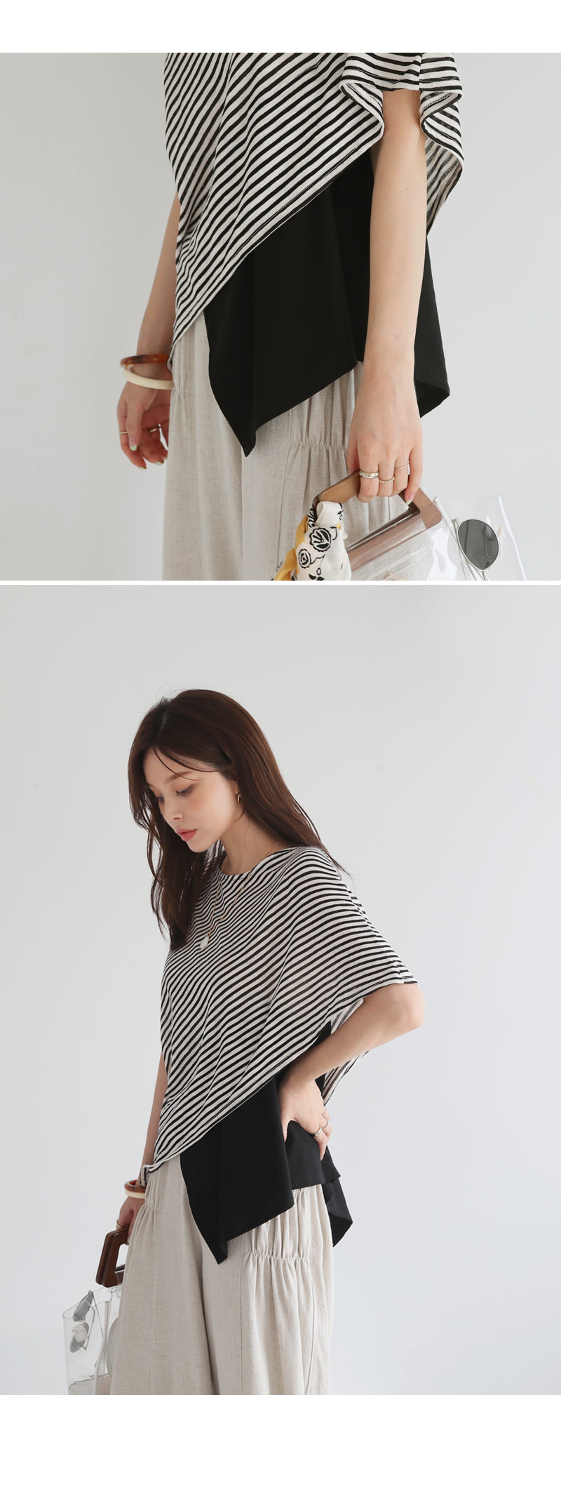 ストライプコントラストTシャツ・全3色 | DHOLIC PLUS | 詳細画像4