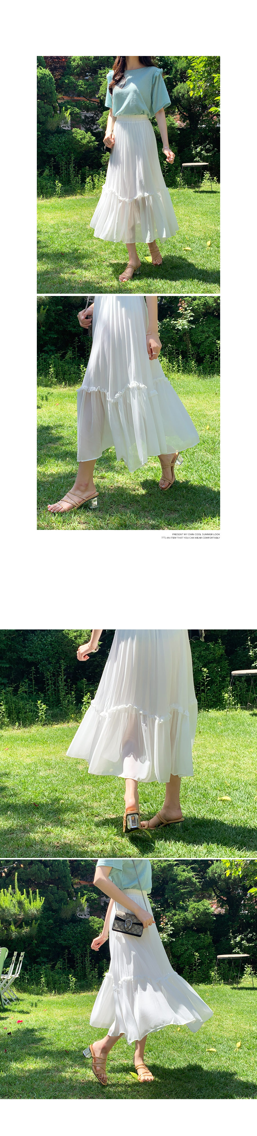 フリルプリーツスカート・全3色 | DHOLIC | 詳細画像2