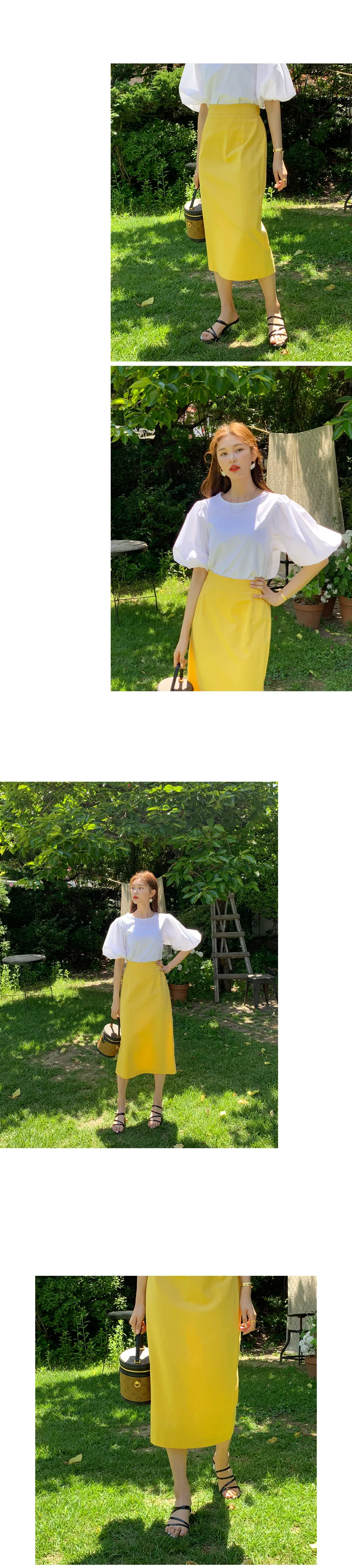Hラインリネン混スカート・全3色 | DHOLIC | 詳細画像12