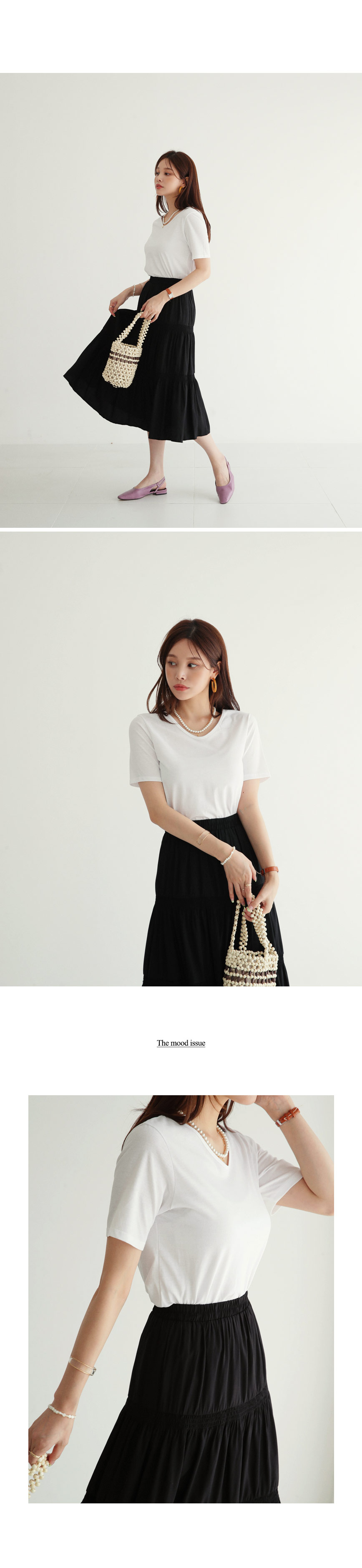 Uネック半袖Tシャツ・全6色 | DHOLIC PLUS | 詳細画像2