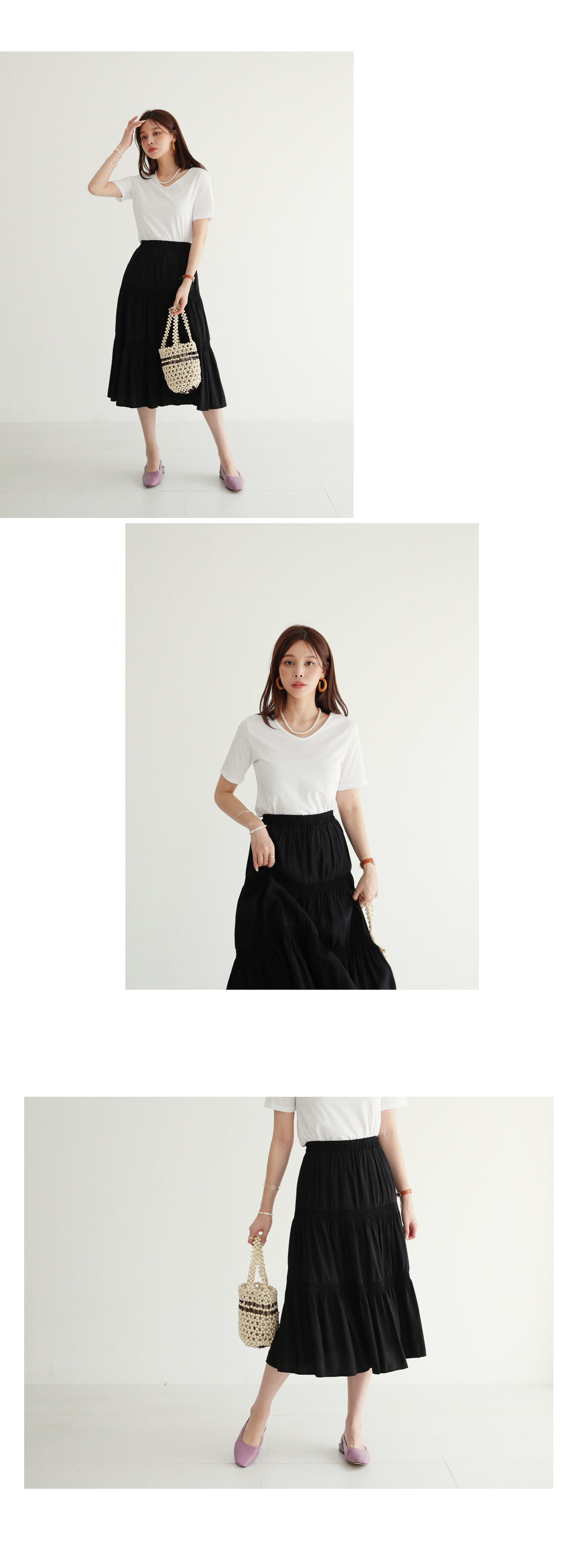 Uネック半袖Tシャツ・全6色 | DHOLIC PLUS | 詳細画像5