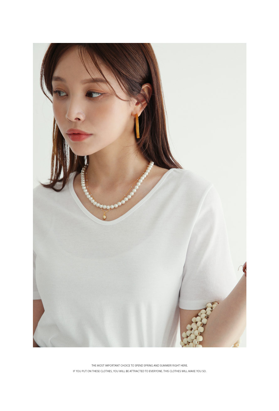 Uネック半袖Tシャツ・全6色 | DHOLIC PLUS | 詳細画像6