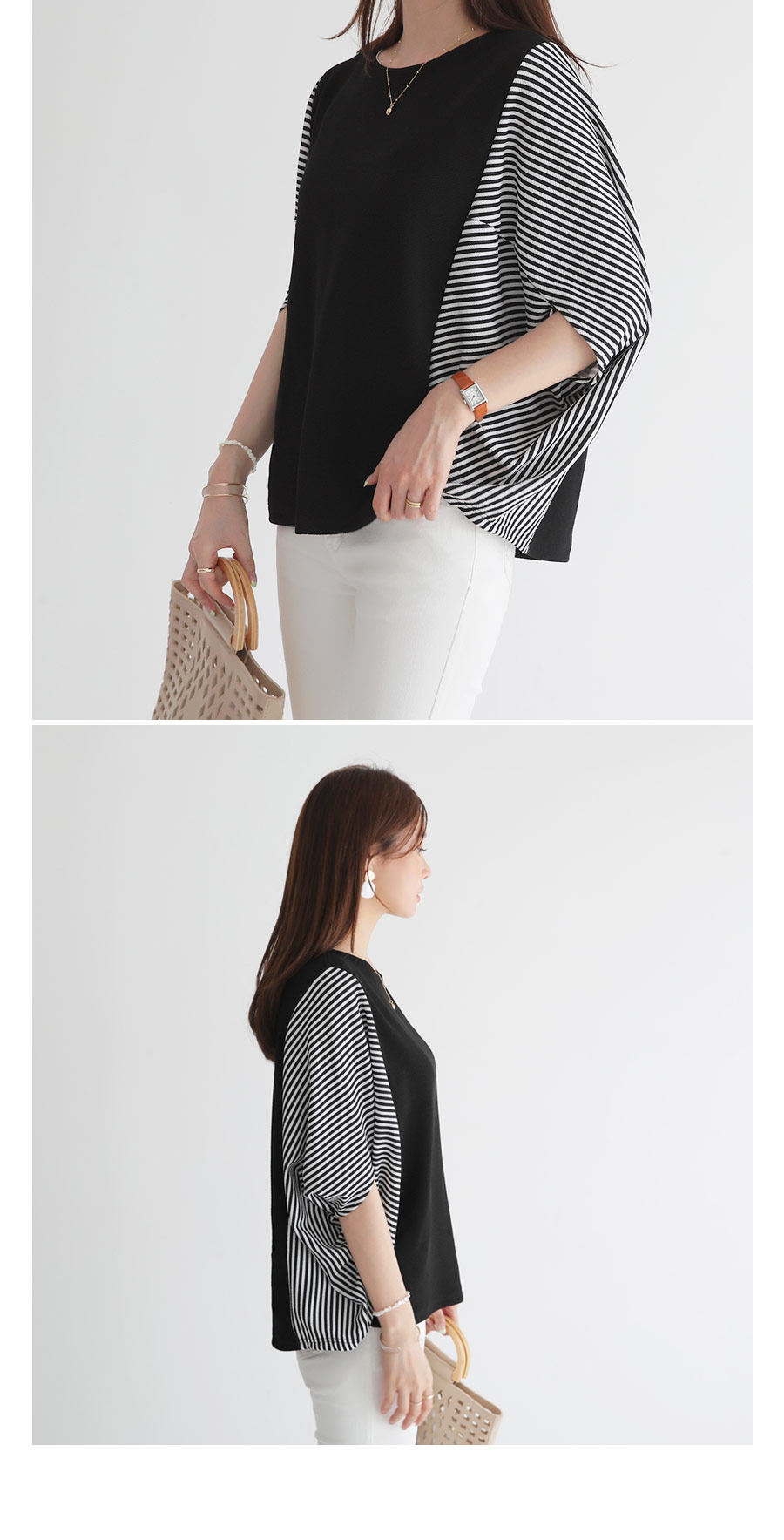 ストライプドルマンスリーブTシャツ・全2色 | DHOLIC PLUS | 詳細画像7