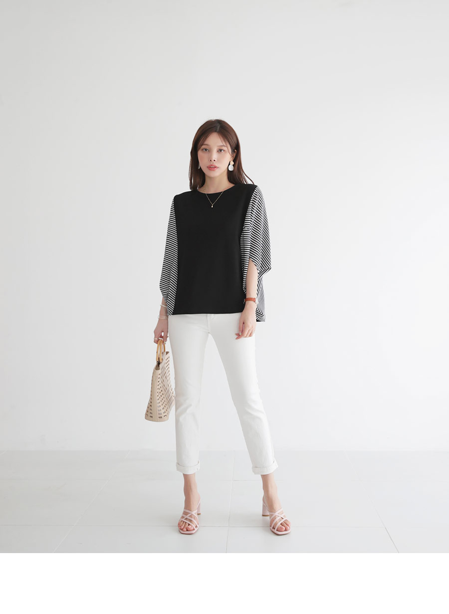 ストライプドルマンスリーブTシャツ・全2色 | DHOLIC PLUS | 詳細画像8