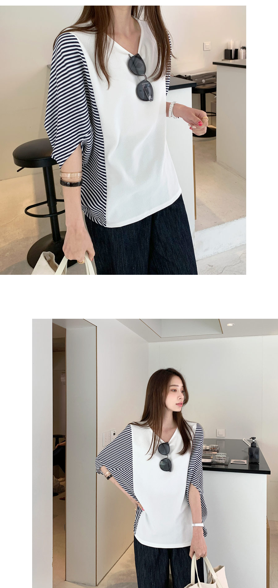 ストライプドルマンスリーブTシャツ・全2色 | DHOLIC PLUS | 詳細画像14