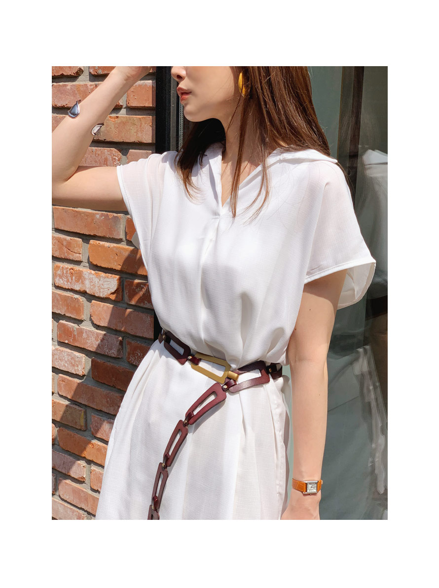 フレンチスリーブカラーワンピース・全3色 | DHOLIC PLUS | 詳細画像3