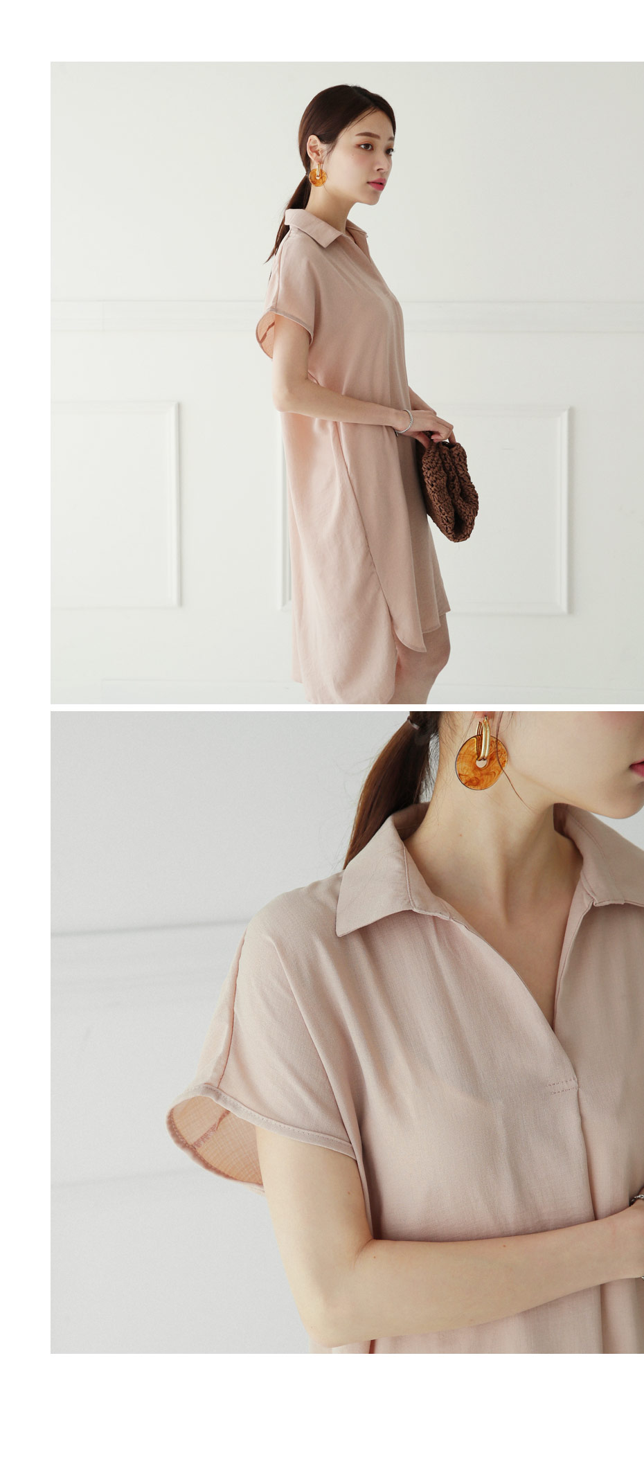 フレンチスリーブカラーワンピース・全3色 | DHOLIC PLUS | 詳細画像11