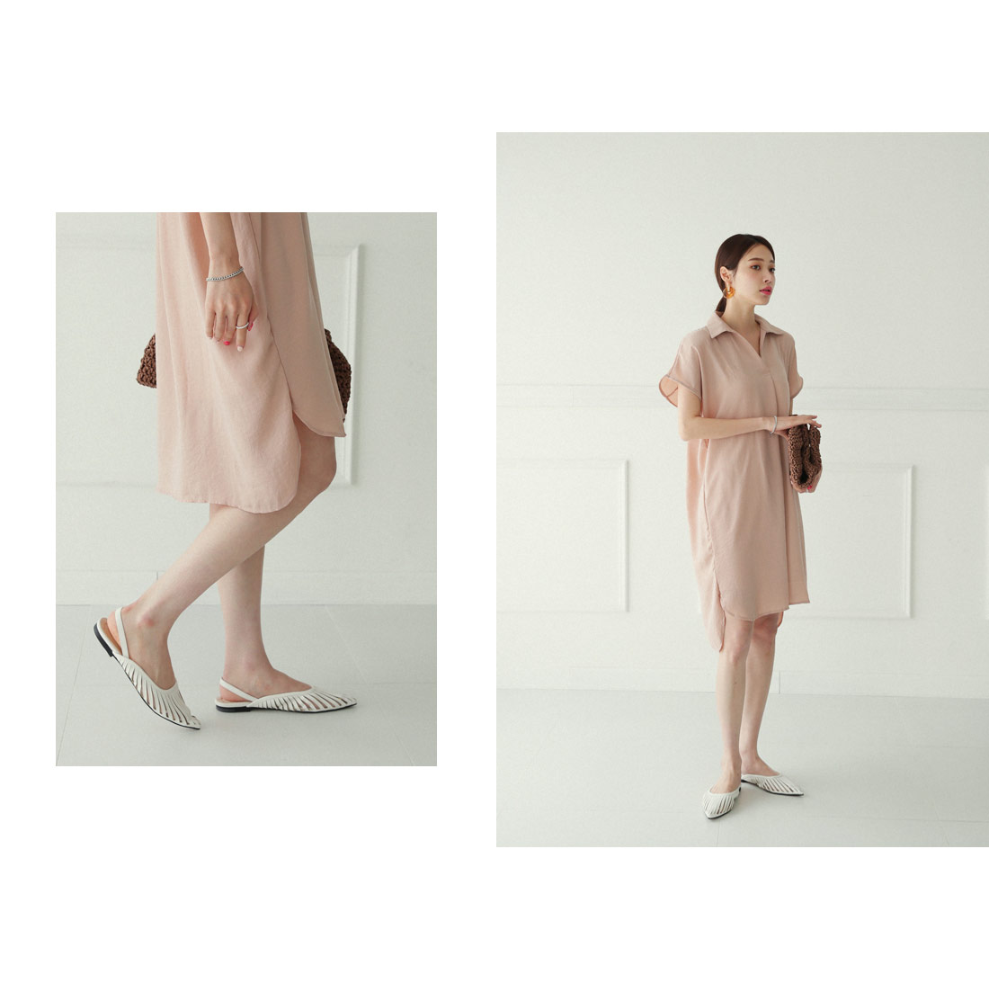 フレンチスリーブカラーワンピース・全3色 | DHOLIC PLUS | 詳細画像13