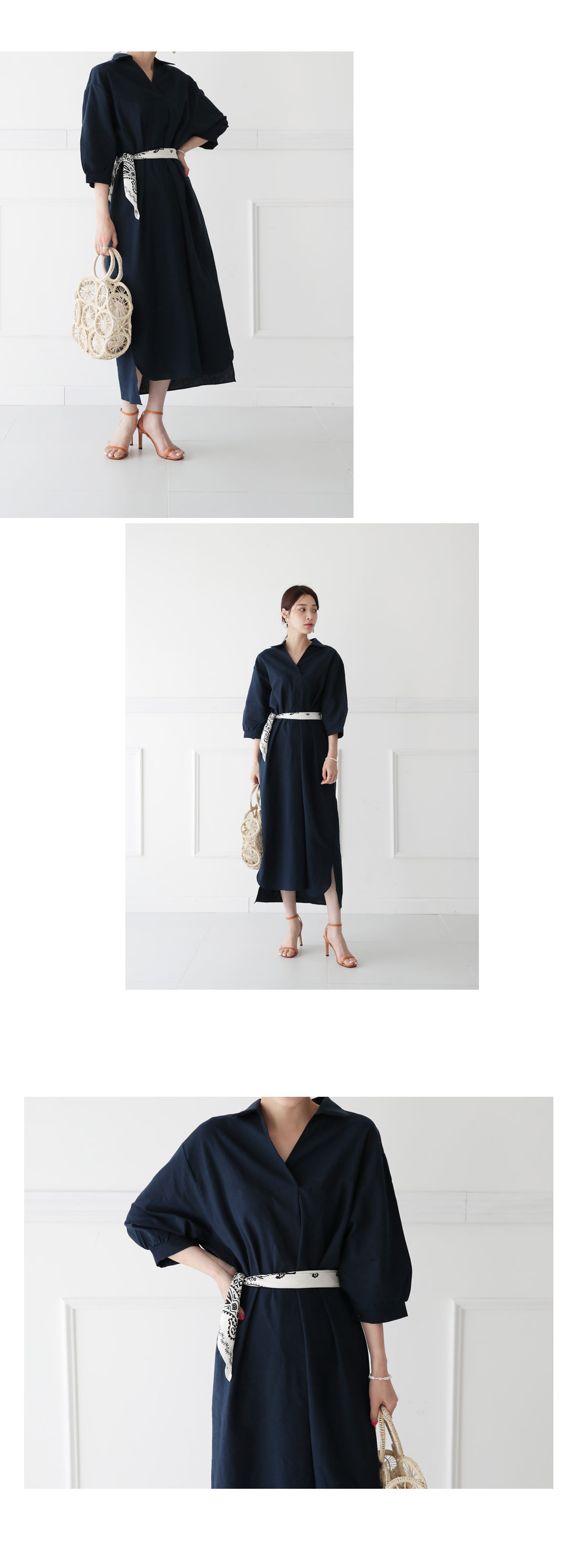 ベルト付カラーワンピース・全4色 | DHOLIC PLUS | 詳細画像11