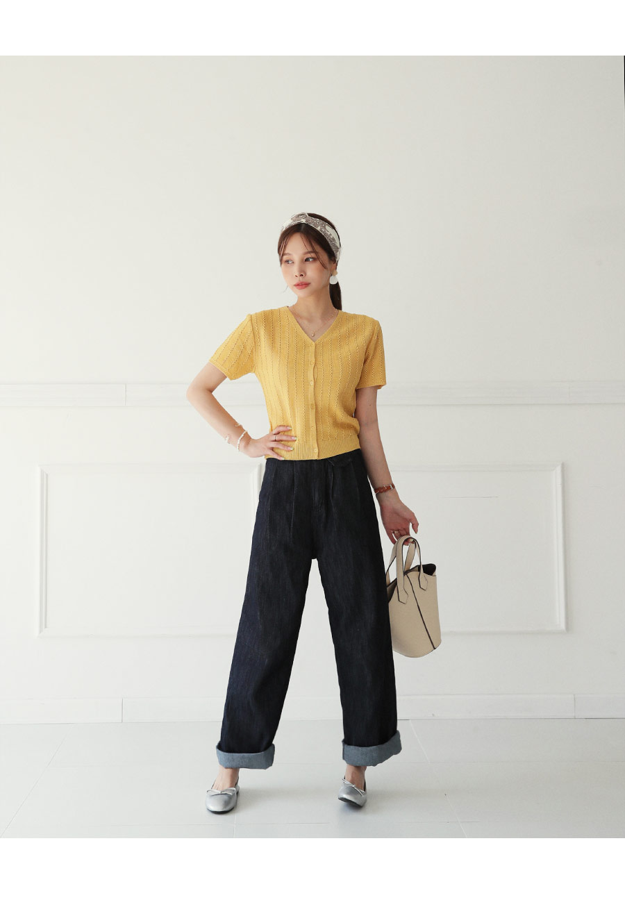 フラップワイドデニムパンツ・全1色 | DHOLIC PLUS | 詳細画像11