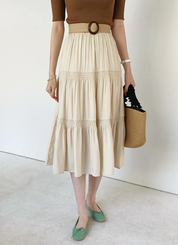 ゴムティアードスカート・全4色 | DHOLIC PLUS | 詳細画像1