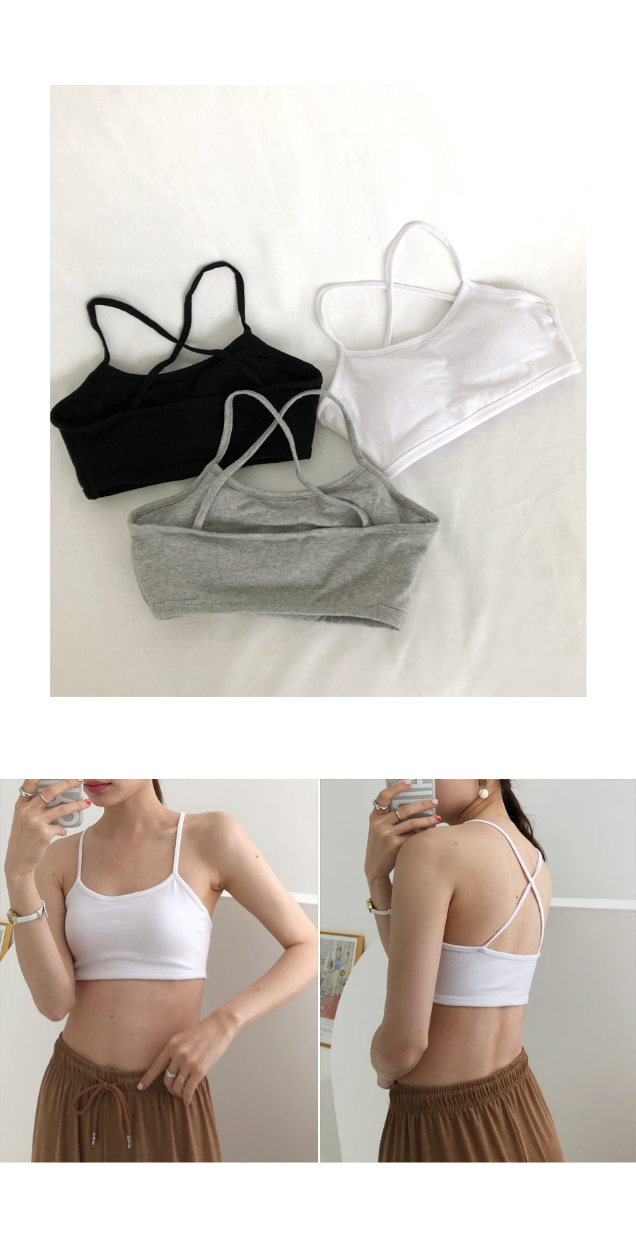 バッククロスブラトップ・全3色 | DHOLIC PLUS | 詳細画像2