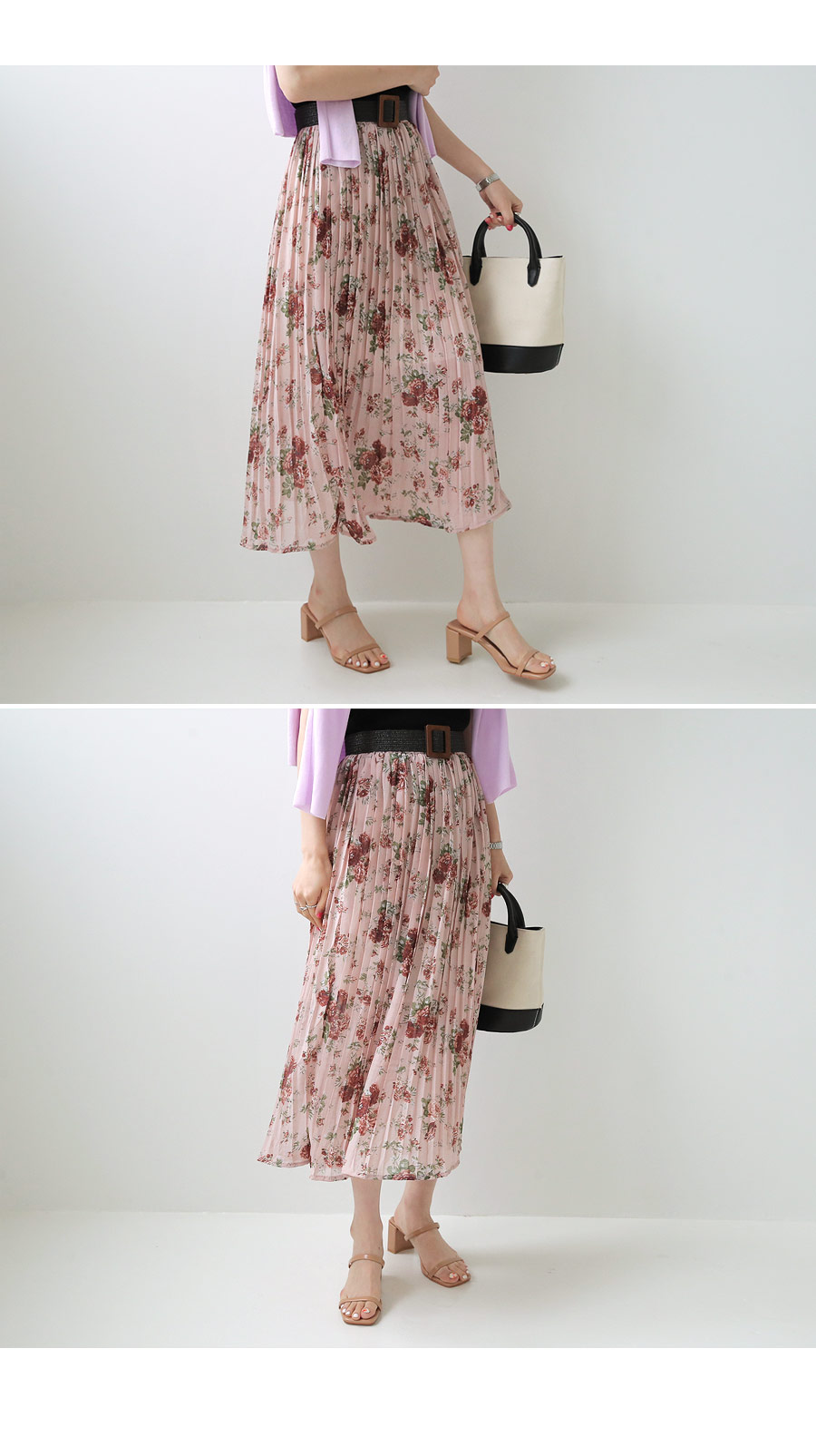 花柄プリーツスカート・全4色 | DHOLIC PLUS | 詳細画像2