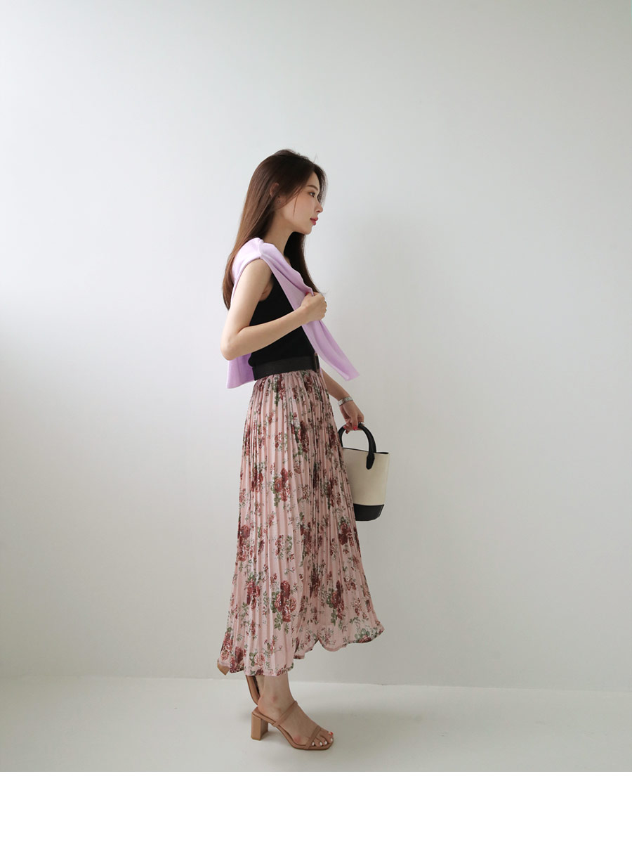 花柄プリーツスカート・全4色 | DHOLIC PLUS | 詳細画像3