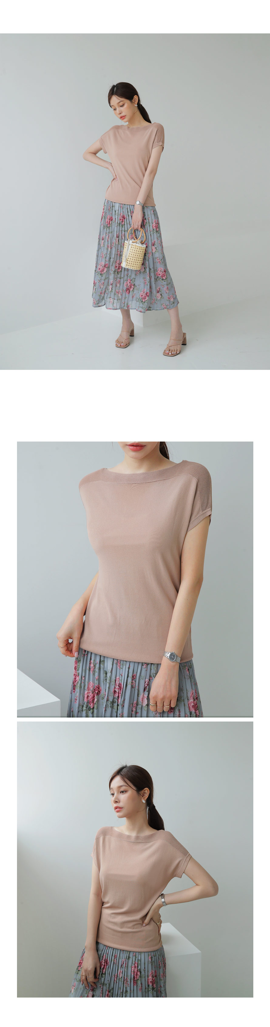 ボートネックショートスリーブニット・全4色 | DHOLIC PLUS | 詳細画像8