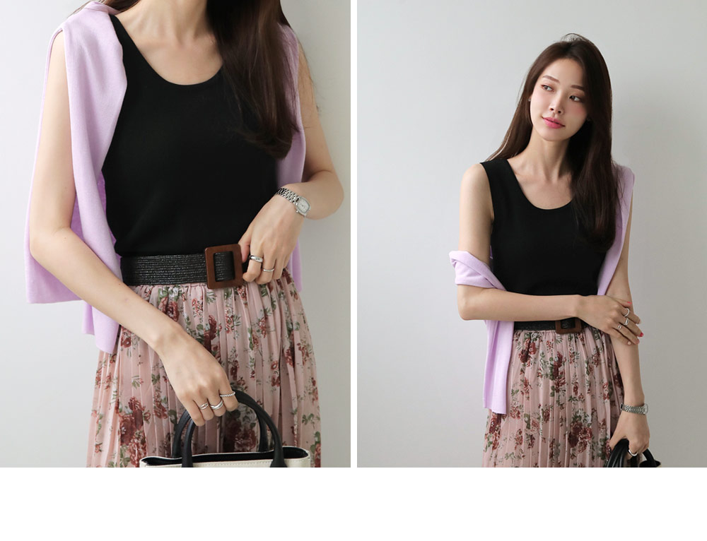 ニットUネックスリーブレス・全6色 | DHOLIC PLUS | 詳細画像6