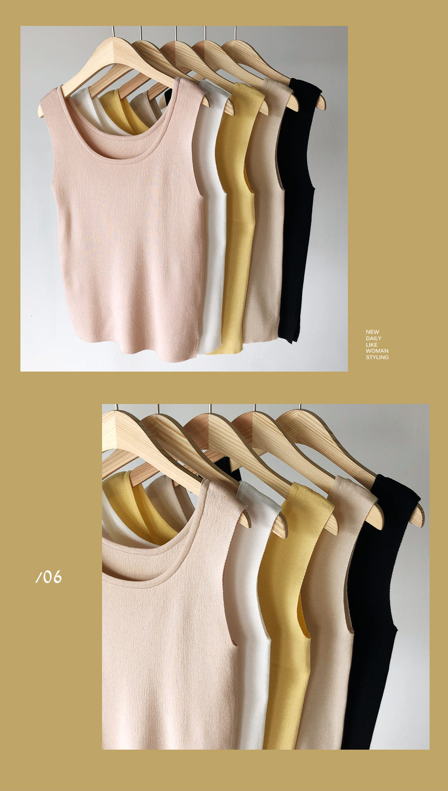 ニットUネックスリーブレス・全6色 | DHOLIC PLUS | 詳細画像12