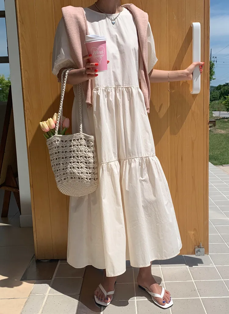 ティアードフレアロングワンピース | ontheriver | 詳細画像1