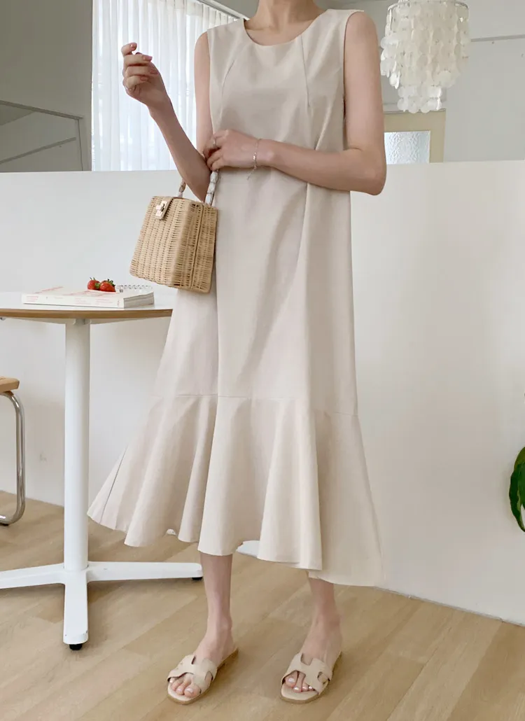 フレアヘムスリーブレスワンピース | ontheriver | 詳細画像1