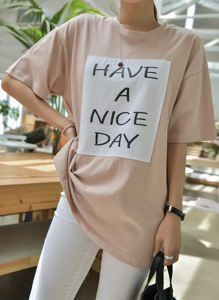 NICE DAYパッチ半袖Tシャツ | everynana | 詳細画像1